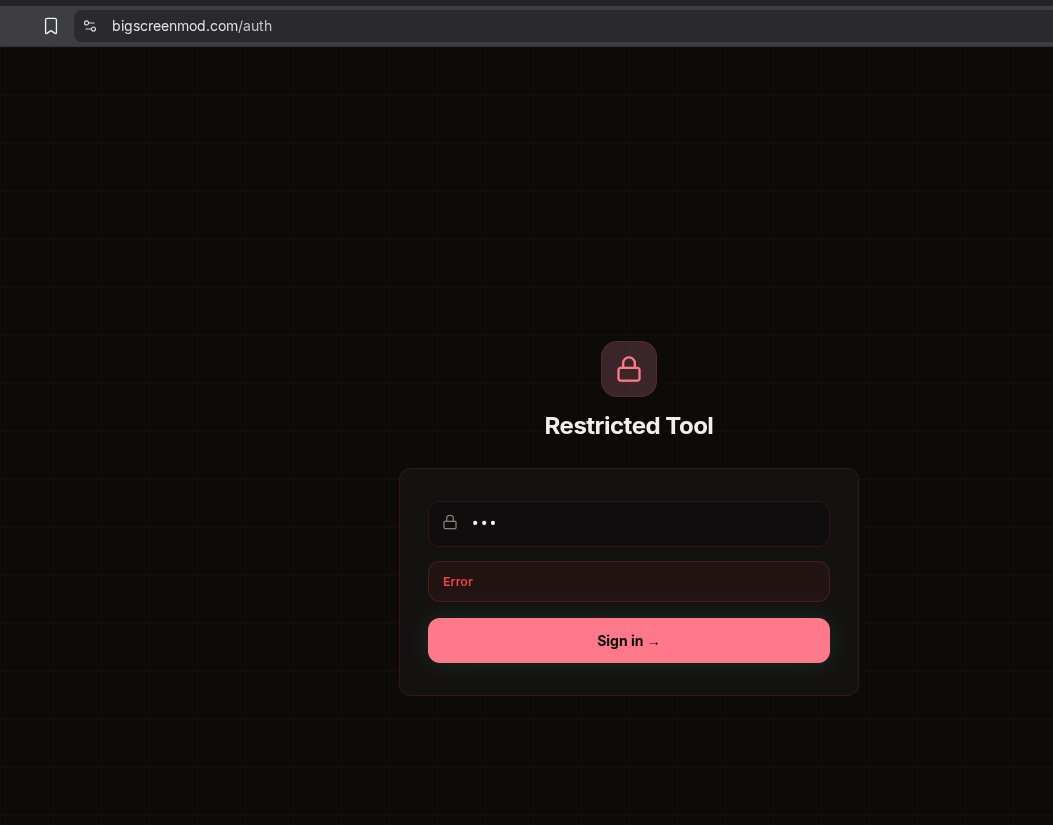 C2 panel login interface